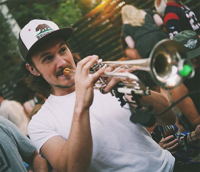 Man playing instrument in Dallas Texas